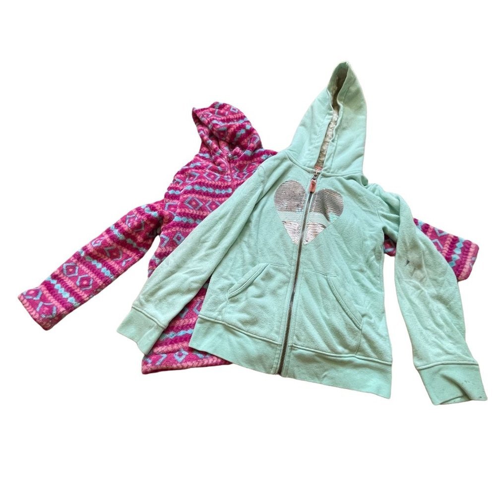 Zip Up Hoodie Sweaters - Lot of 2 - S Girls